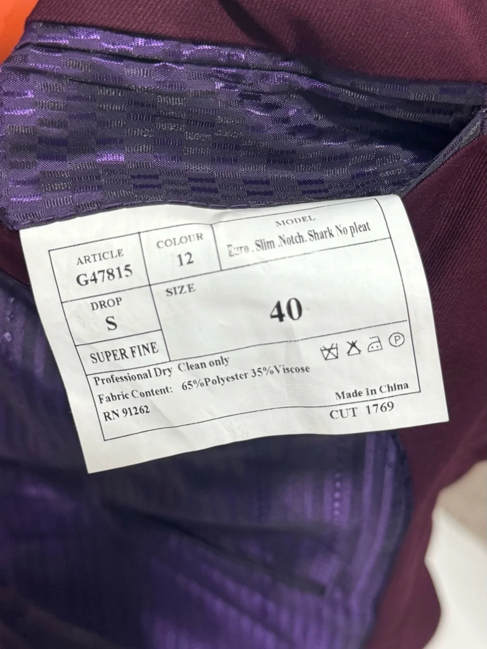 Giorgio Fiorelli Men's Burgundy Sport Coat